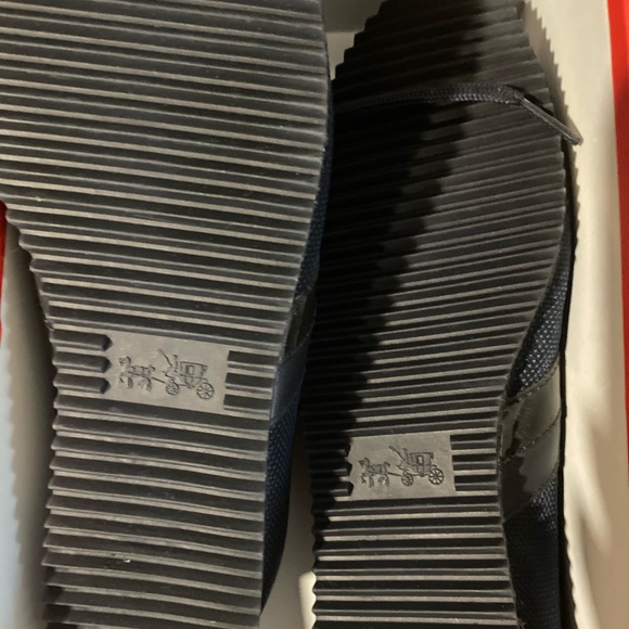 Navy blue coach sneakers. - Picture 3 of 9